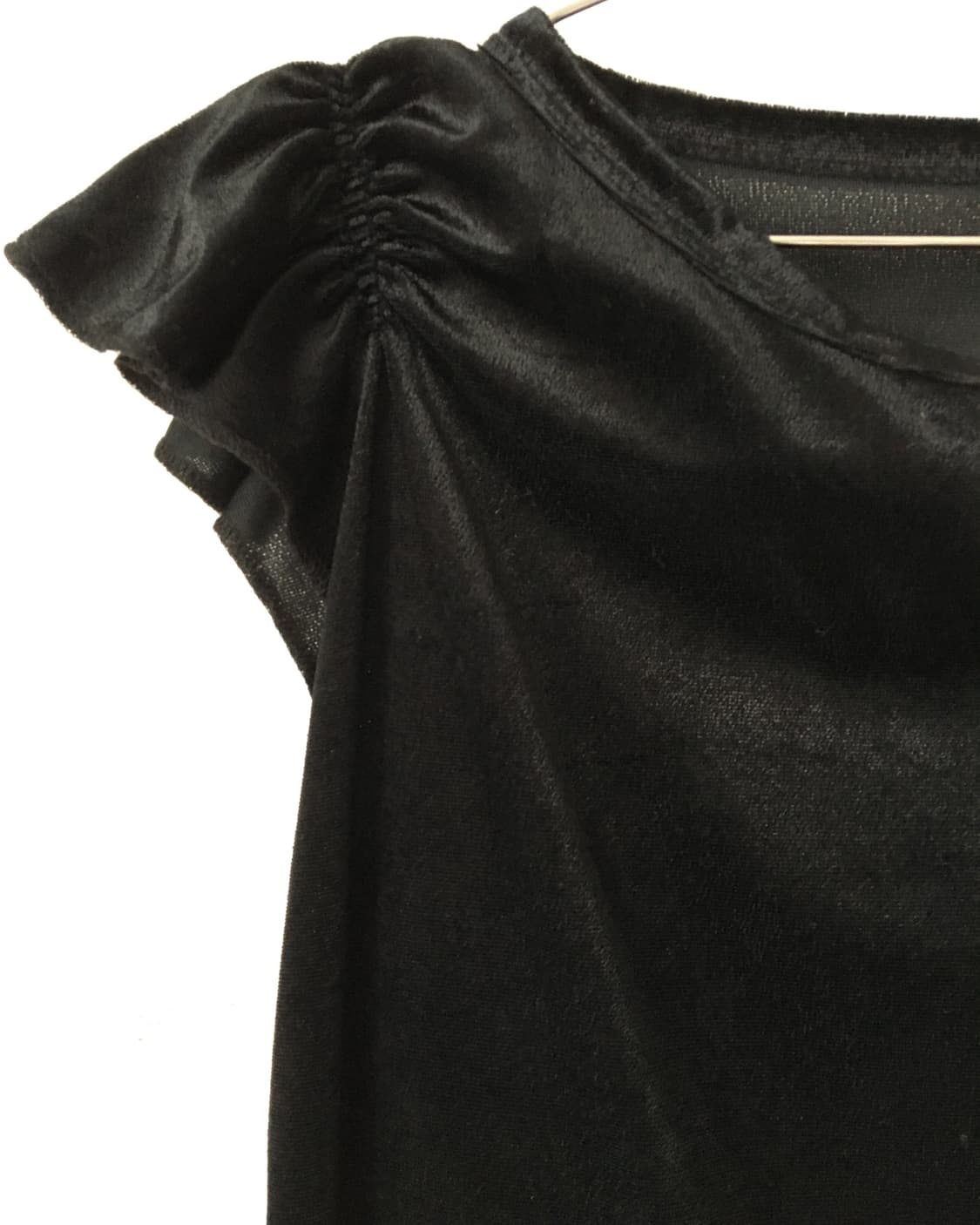 Puff sleeve point velvet top 상품이미지3