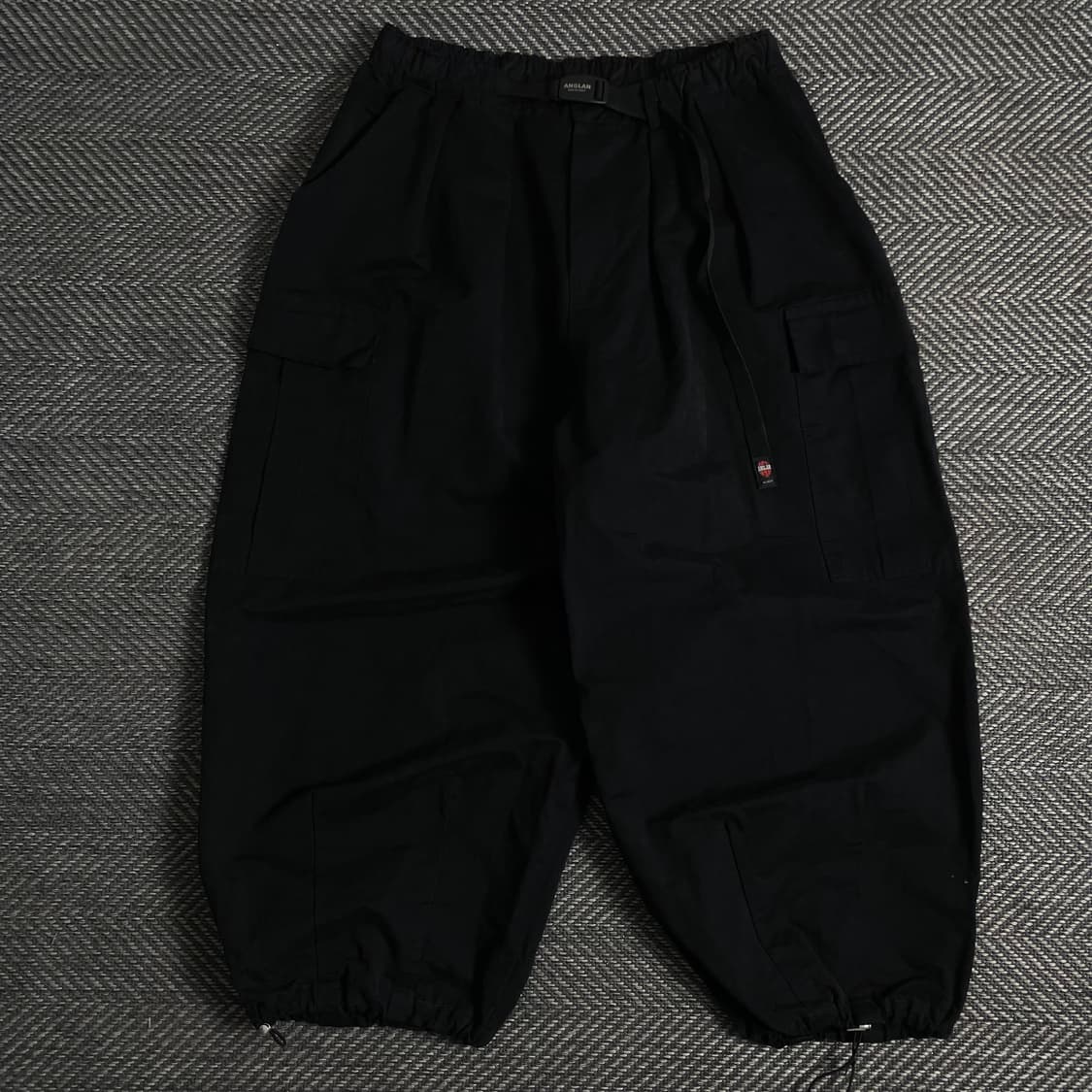 앵글런 벨티드 벌룬핏 퍼티그 팬츠 블랙y 3203 상품이미지2