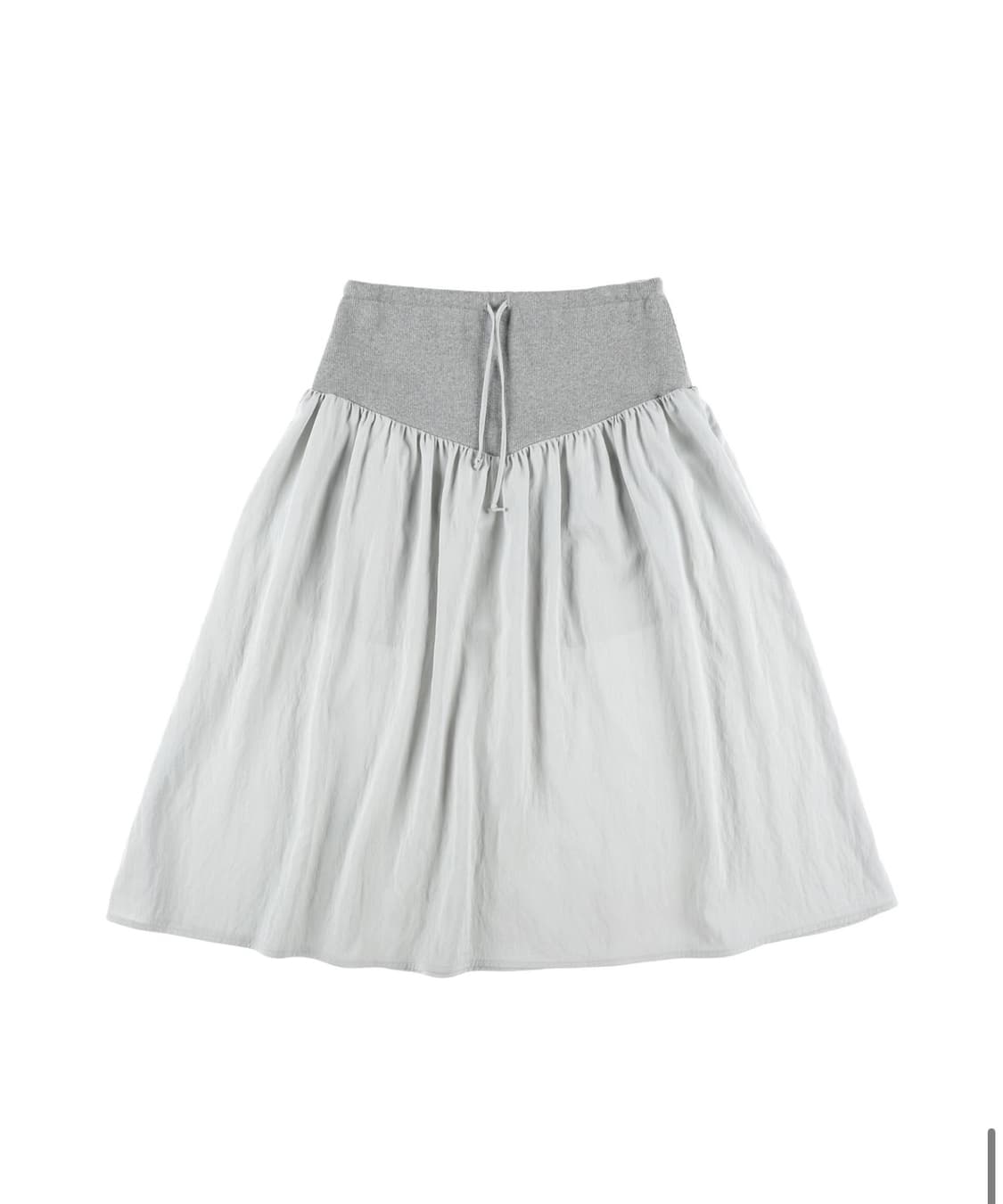 온스카 스커트 FLARE RIB SKIRT (GREY)  상품이미지1