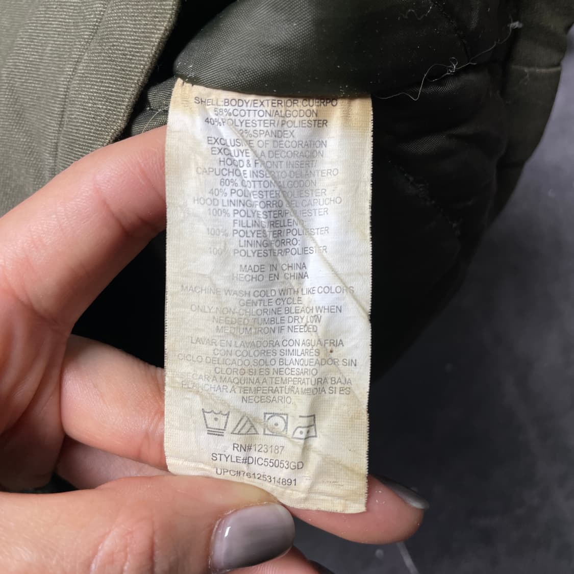 DICKIES 디키즈 빈티지 카키 후드 집업 자켓 A00803 상품이미지10