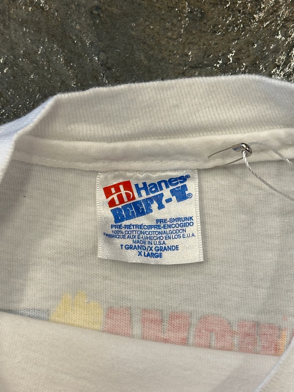 90s Hanes single stitch 헤인즈 그래픽 반팔티 XL 상품이미지5