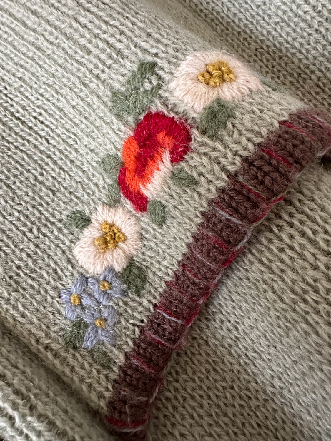 빈티지 꽃무늬 니트 자켓 상품이미지6