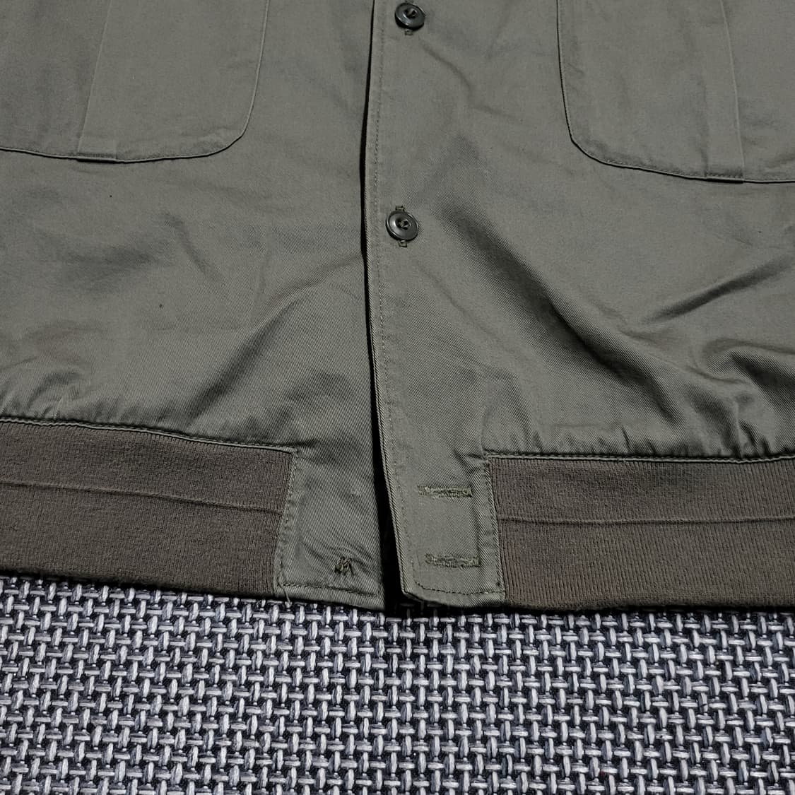 유니클로x르메르 코튼 셔츠 자켓 카키 (M) 상품이미지5