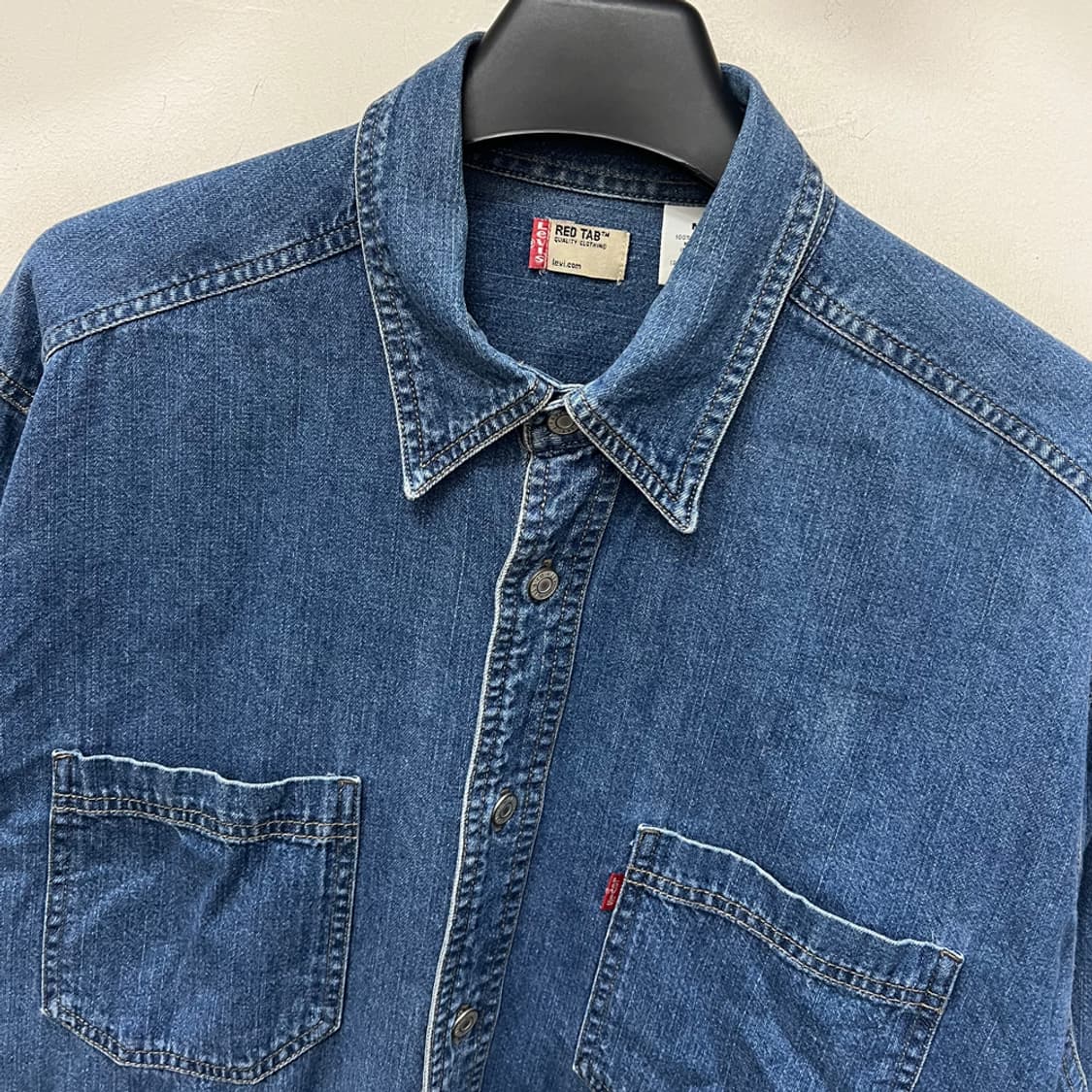 리바이스 레드탭 오버사이즈 데님 셔츠 남방 XL급 상품이미지3