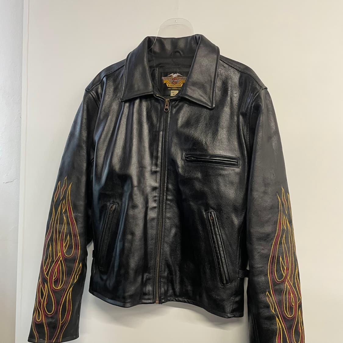 90s 할리 데이비슨 플레임 가죽자켓 상품이미지3