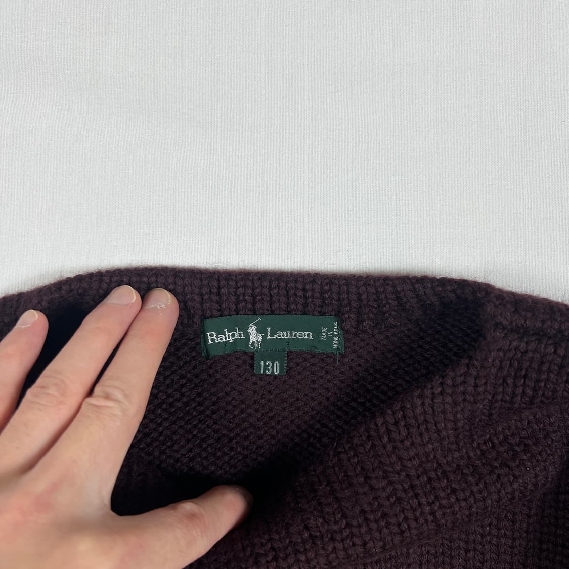 90‘s 폴로랄프로렌 키즈 p 로고 니트 스웨터 상품이미지4