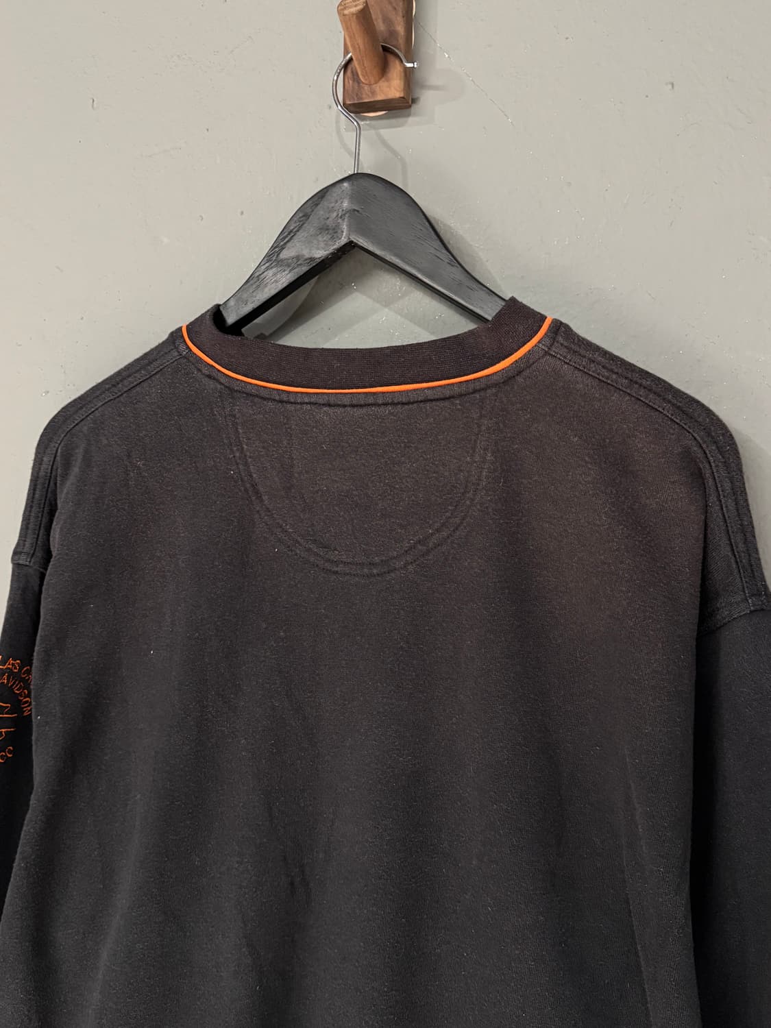 00s 할리데이비슨 스펠아웃 블랙 스웻셔츠  상품이미지8