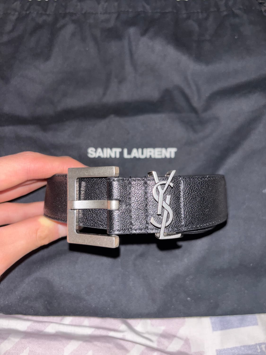 생로랑 모노그램 로고 폭 3CM벨트 상품이미지1