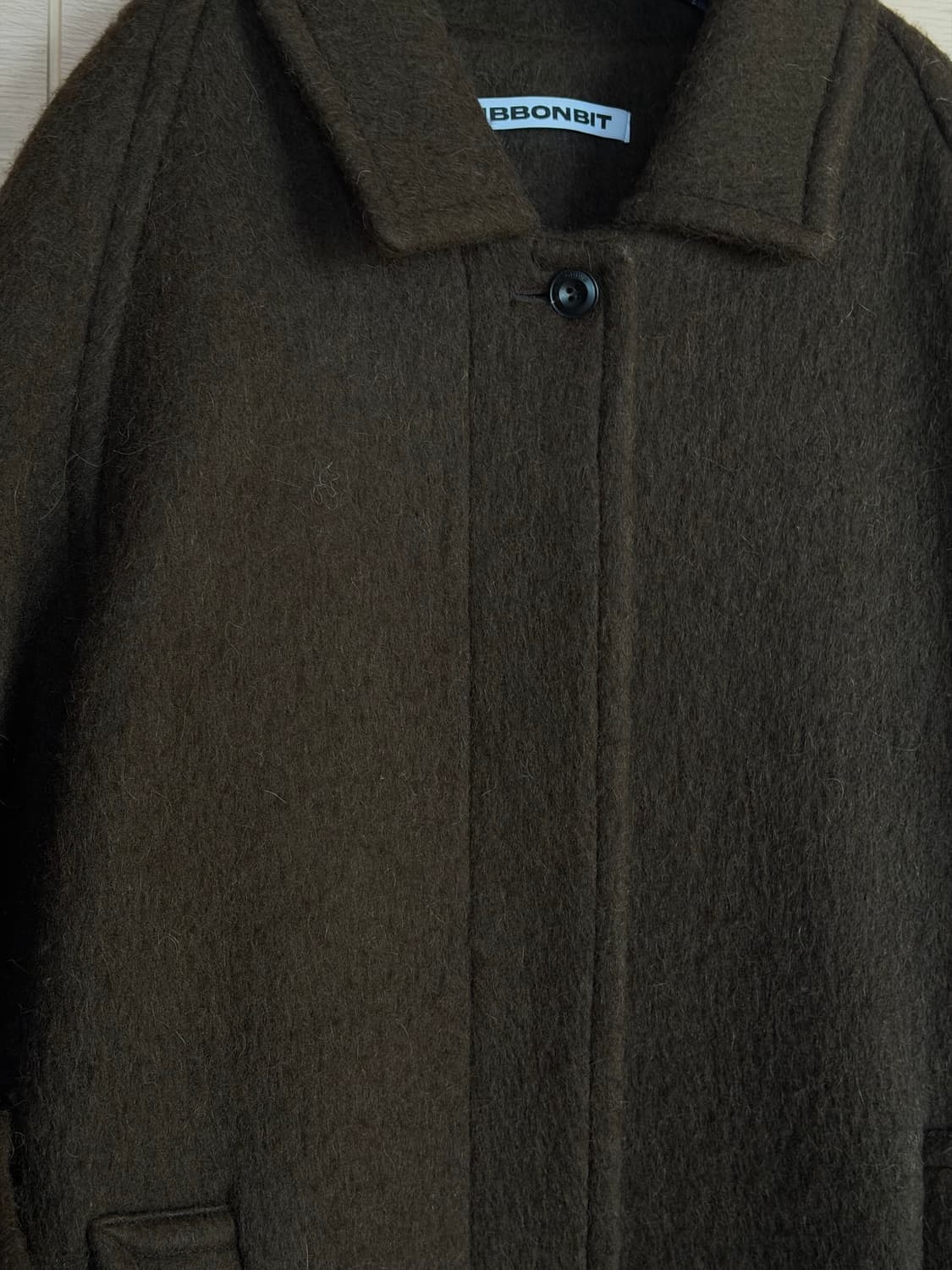 리본빛(Ribbonbit) 메이 알파카 레글런 코트 브라운 상품이미지2