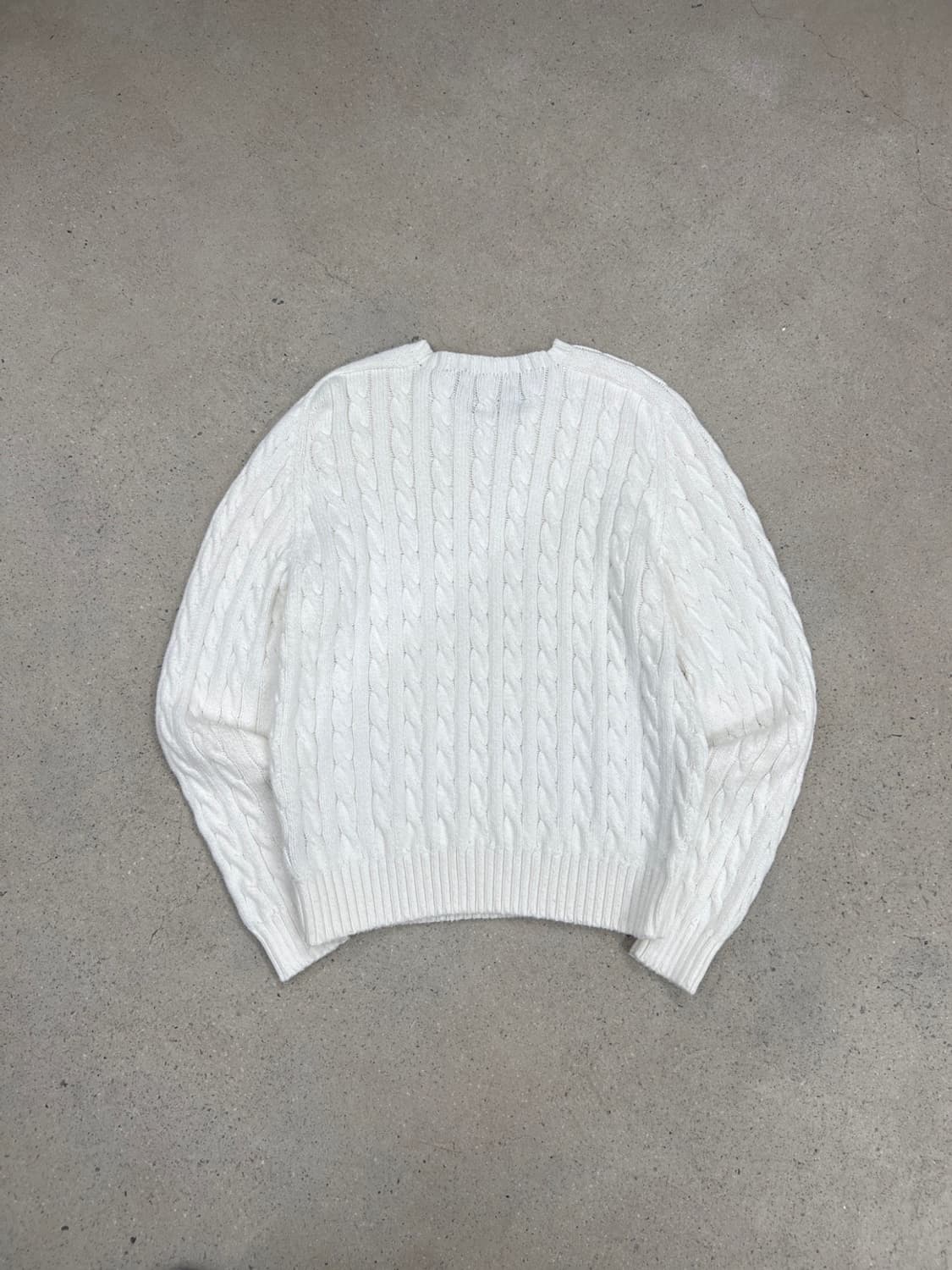 폴로 랄프로렌 화이트 래글런 케이블 니트 상품이미지4