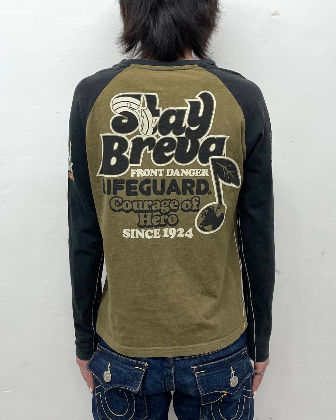 note leaf khaki long sleeve  상품이미지2