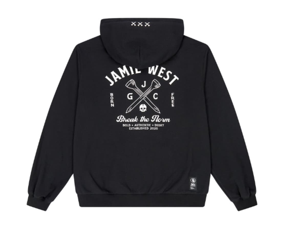 [XL] 제이미웨스트 클럽 프린트 후드집업 상품이미지1