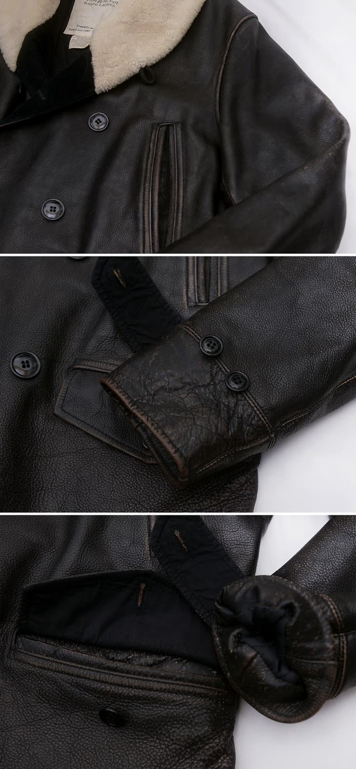 랄프로렌 데님앤서플라이 버팔로 가죽 무스탕 코트 (L / 105+) 상품이미지8