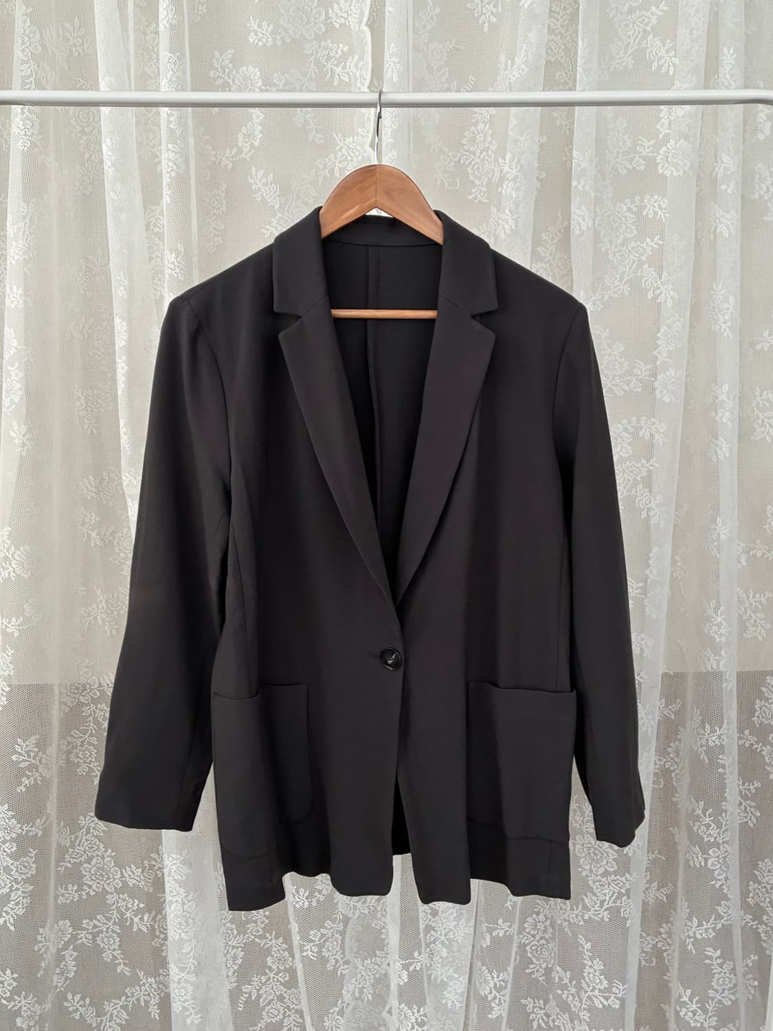 L) 마시모두띠 원버튼 코튼 블레이저 차콜 상품이미지1