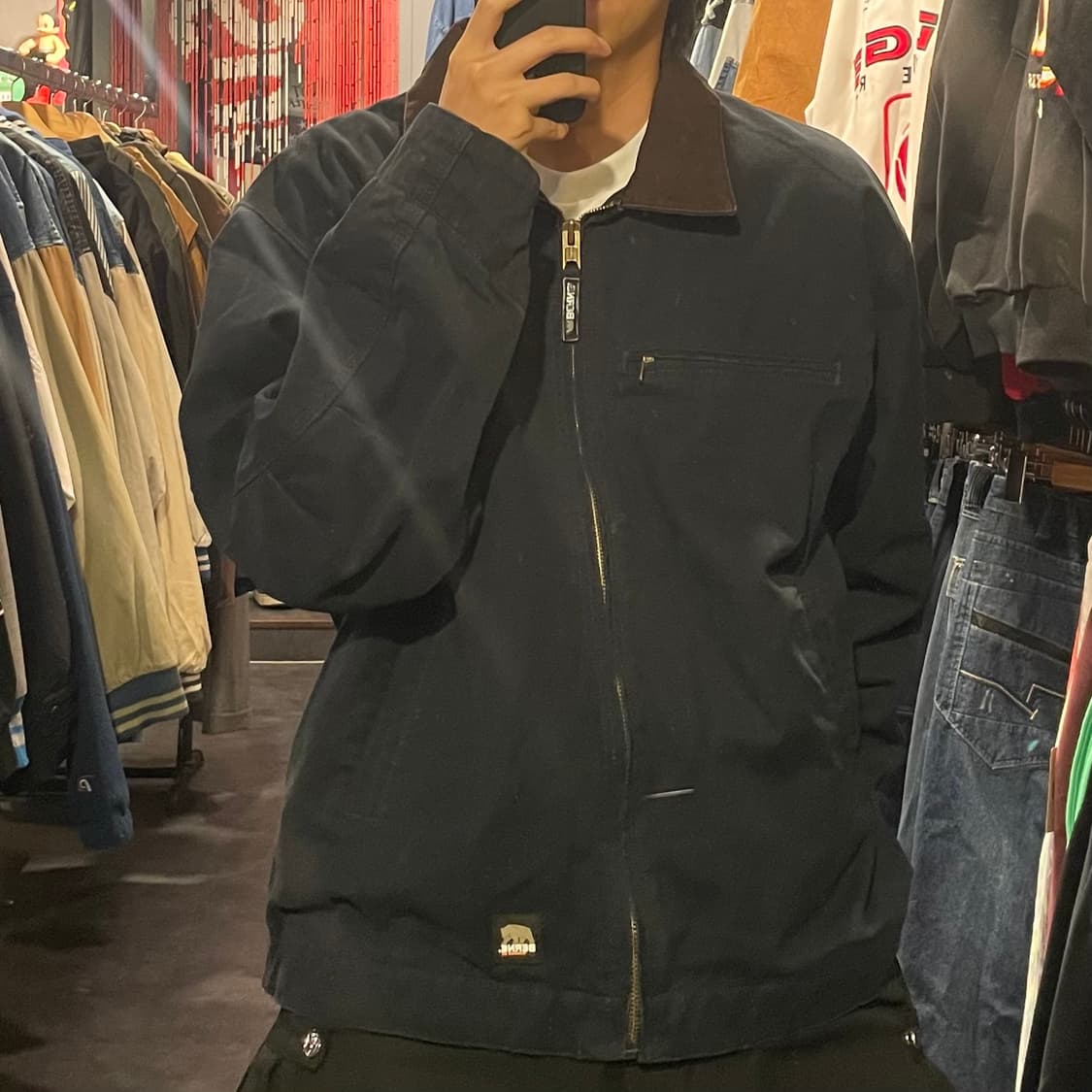 [IM] VTG 블랙 카라 워크자켓  상품이미지3