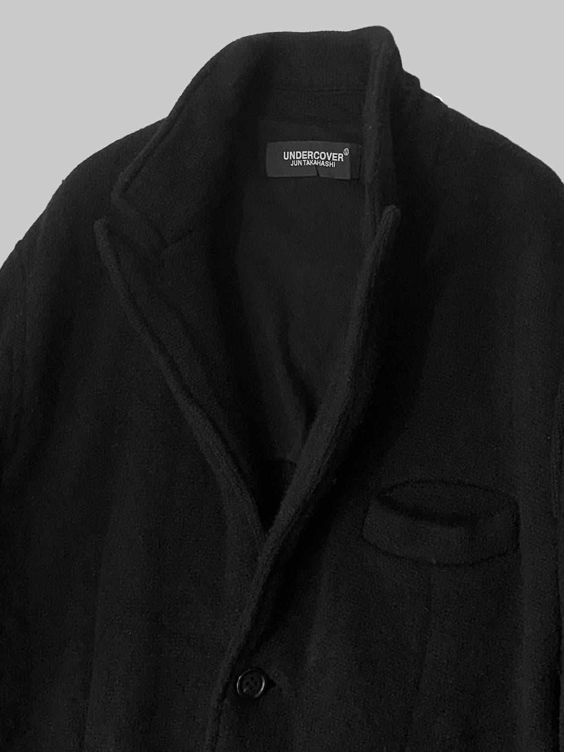 언더커버 19aw 축융 울 니트 블레이저 블랙 상품이미지4