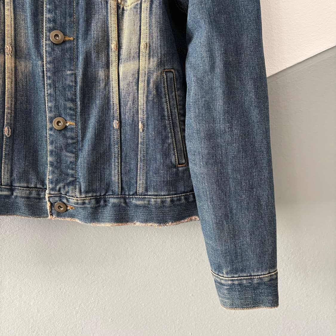 빈티지 워싱 & 디스트레스 데님 자켓 상품이미지3