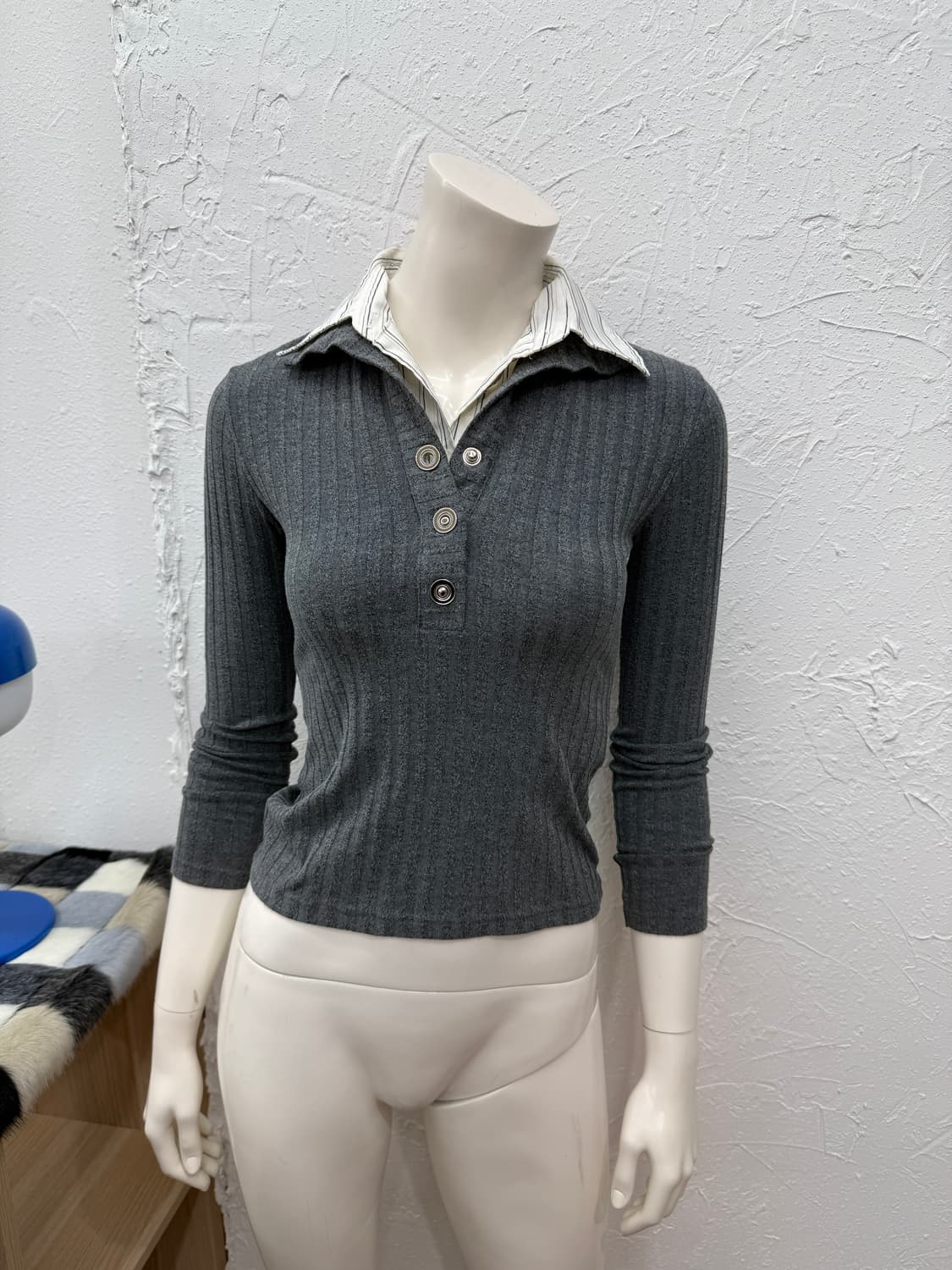 빈티지 GLACIER 레이어드 셔츠 블라우스 상품이미지1