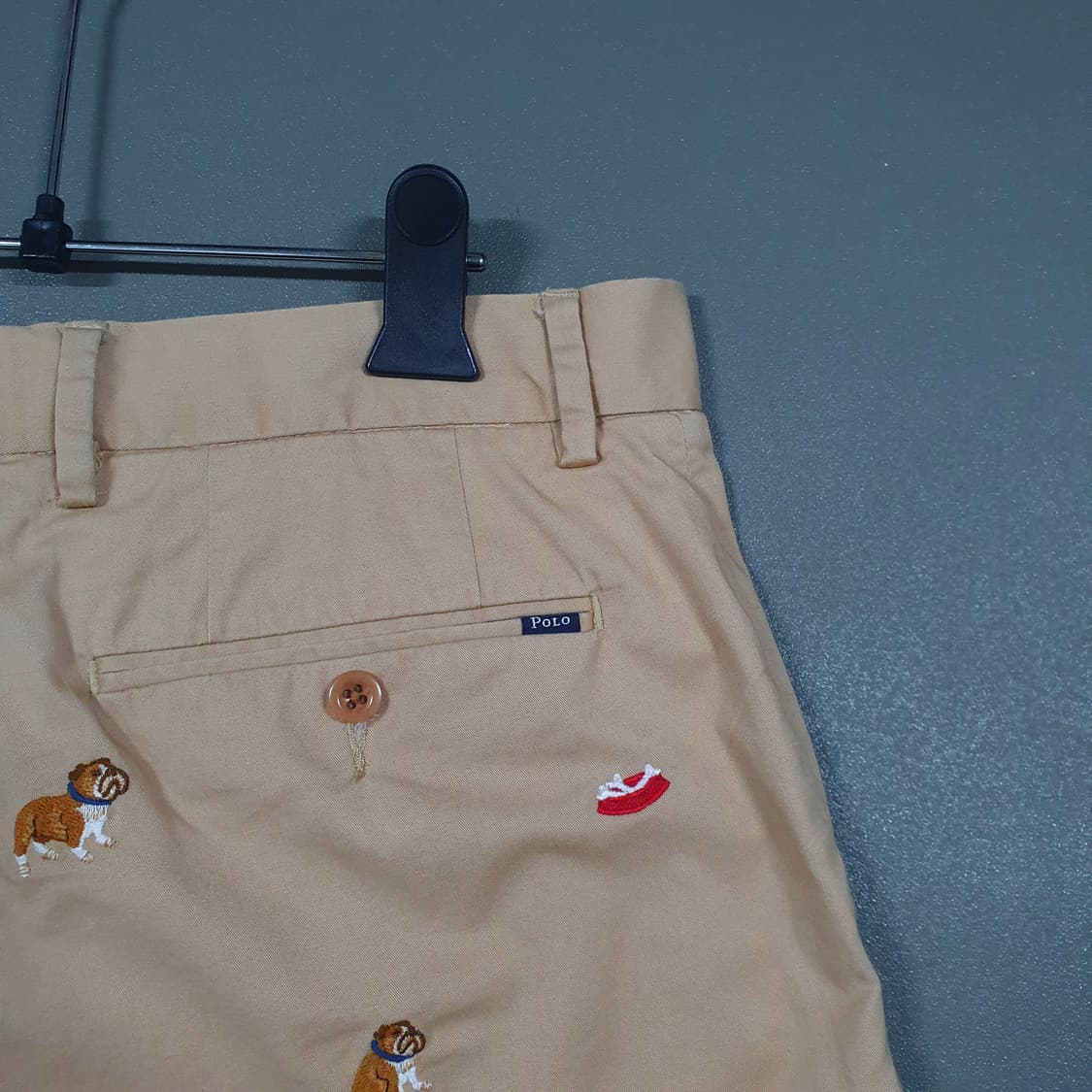 32인치) 폴로 랄프로렌 불독 엠브로이드 하프 치노 팬츠 반바지 베이지 상품이미지10