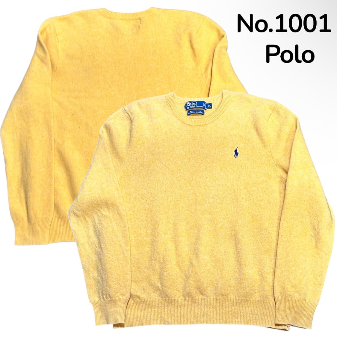 폴로 병아리 옐로 램스울 노랑색 니트 XL 상품이미지1