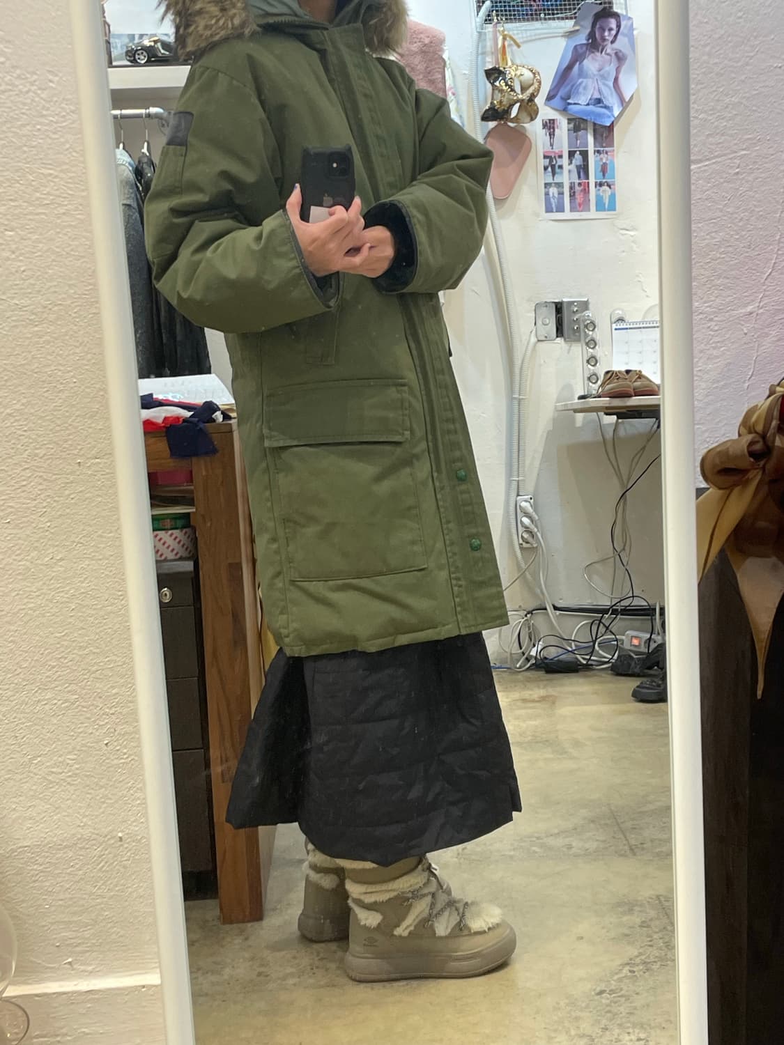 빈티지 Arctic 코튼 다운 야상 파카 상품이미지7