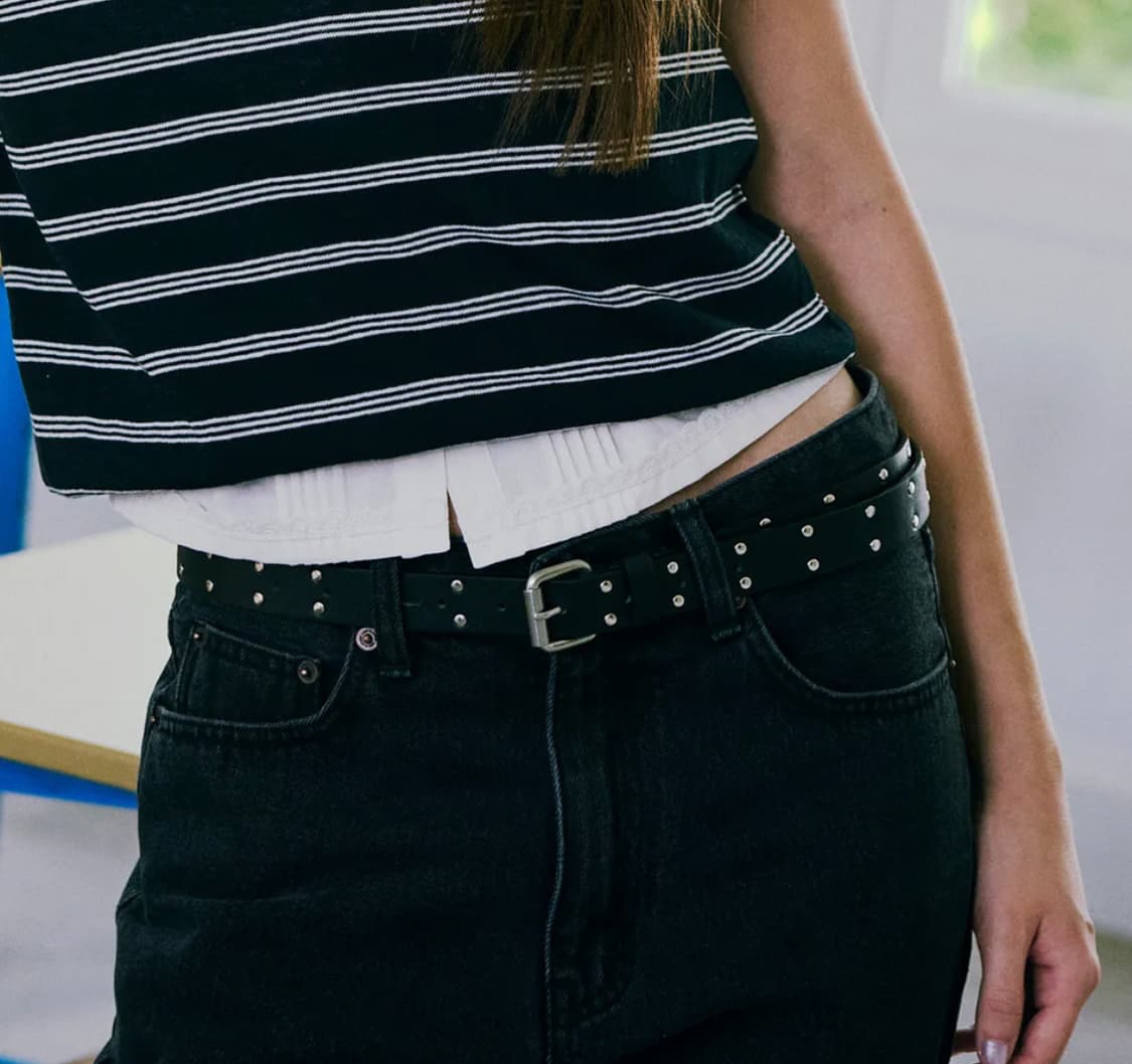 로우클래식 STUDDED LEATHER BELT 판매합니다(당일발송) 상품이미지1