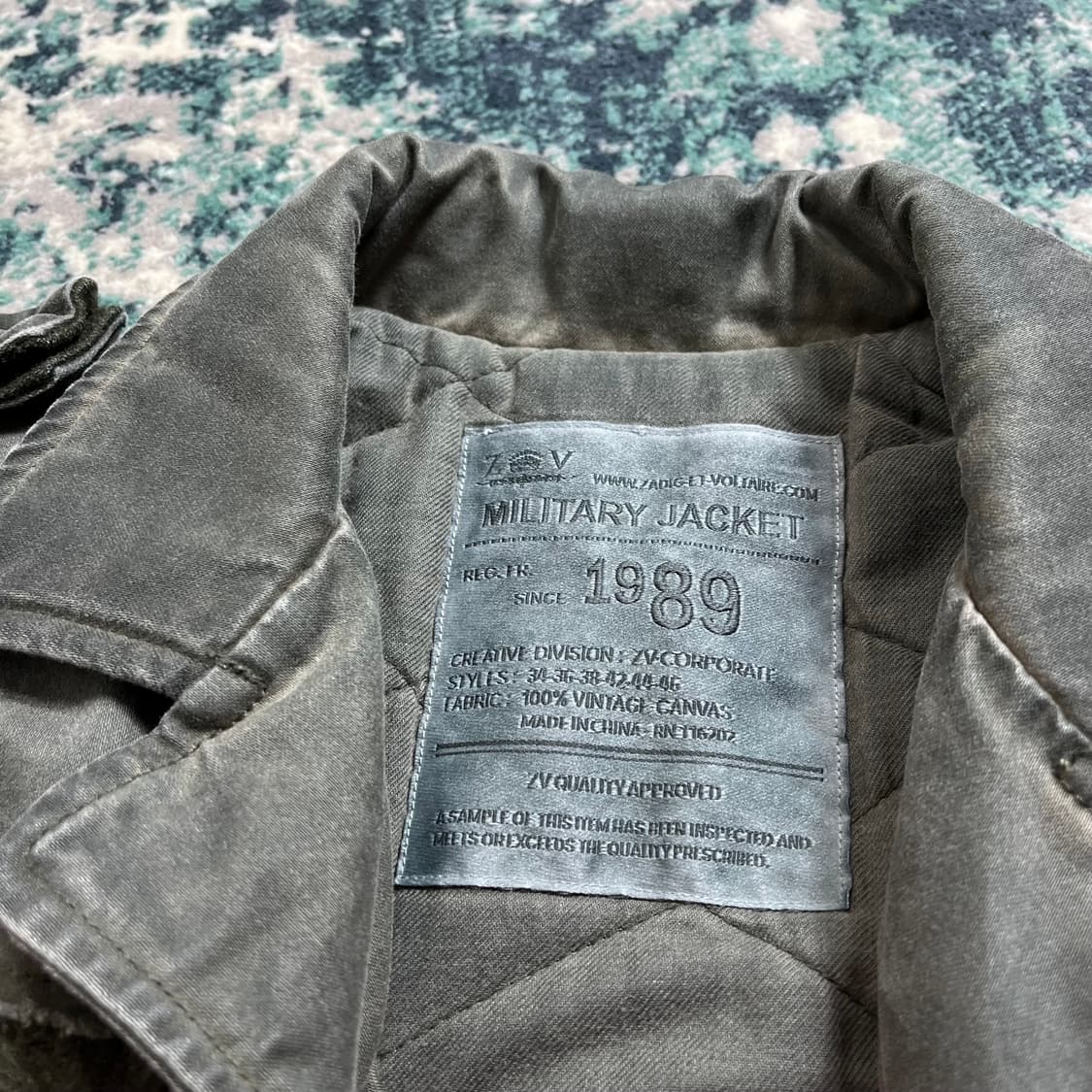 Zadig&Voltaire 쟈딕앤볼테리 V2 밀리터리 캔버스 자켓(S) 상품이미지3