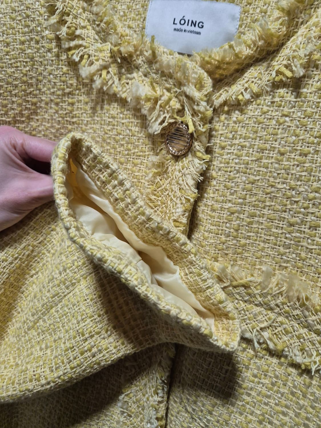 (세일)(새상품) 옐로우 트위드 자켓 상품이미지7