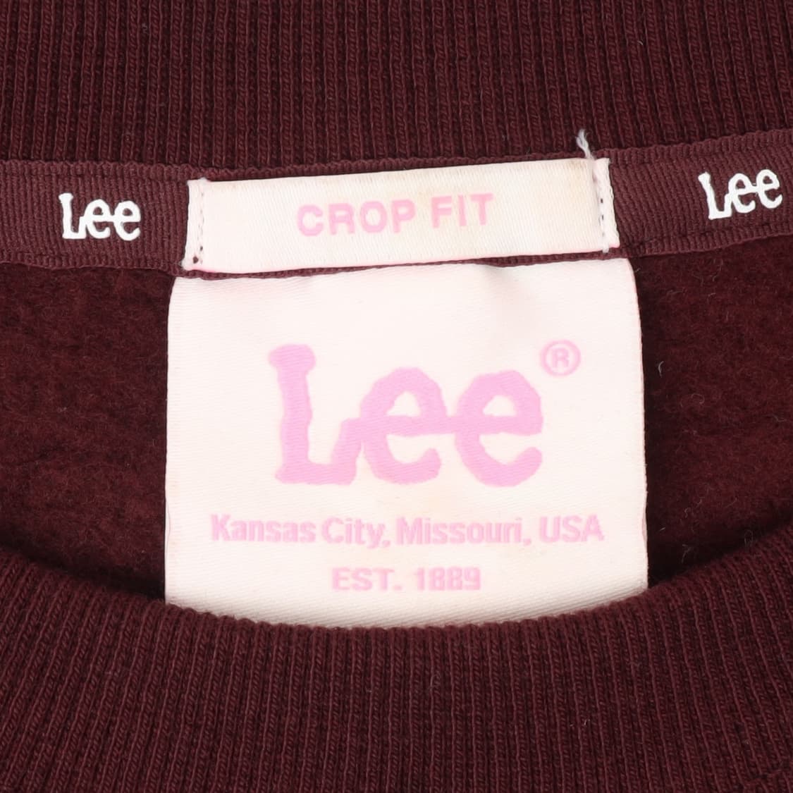 리 버건디 크롭 스웻셔츠 상품이미지8