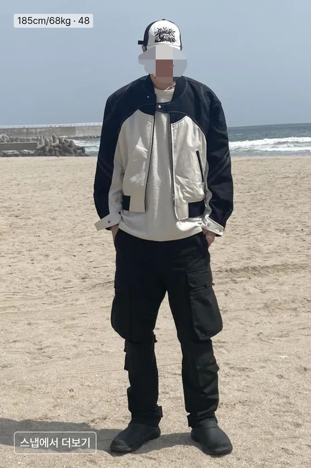 48) 엘무드 볼링 보머 자켓 블랙 상품이미지2