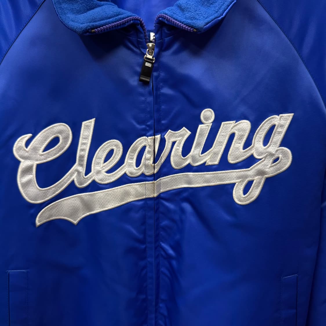 00s JPN VINTAGE 바시티 자켓 전면 빅로고 포인트 블루 상품이미지5