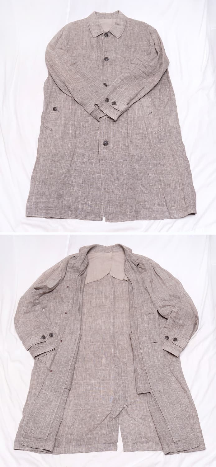 신품급) 시리즈 (series) 피그코팅 피지 린넨 롱자켓 (105+) 상품이미지3