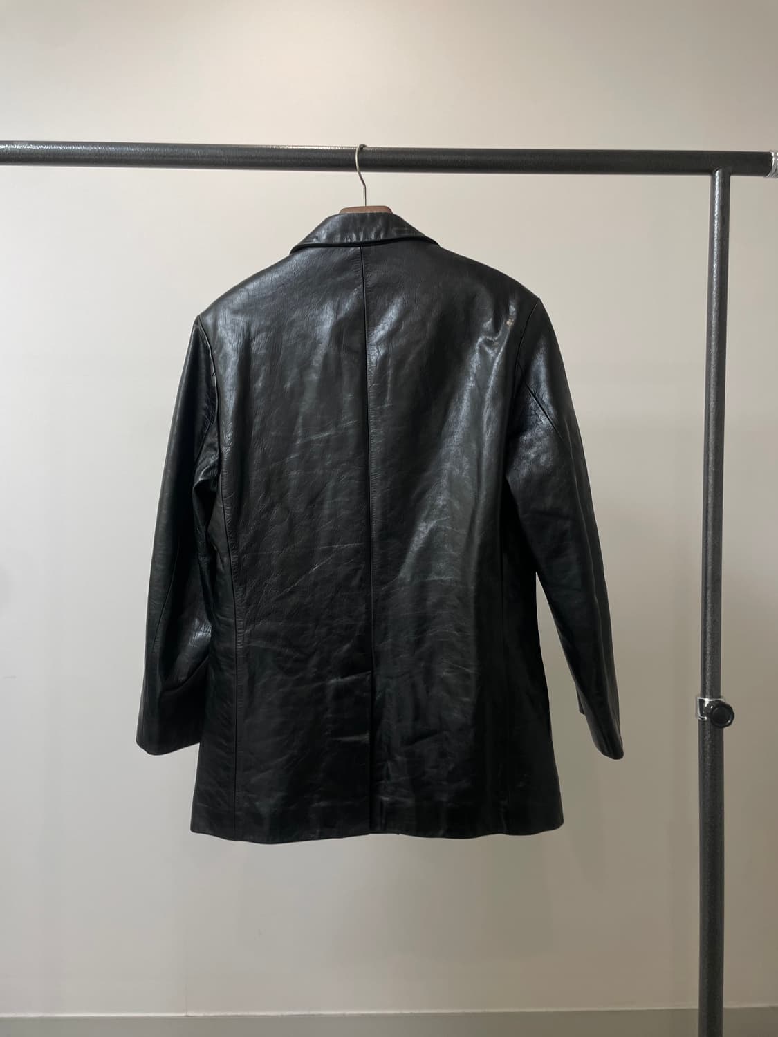 (100) Ziozia 지오지아 카프스킨 송아지 가죽 레더 코트 상품이미지3