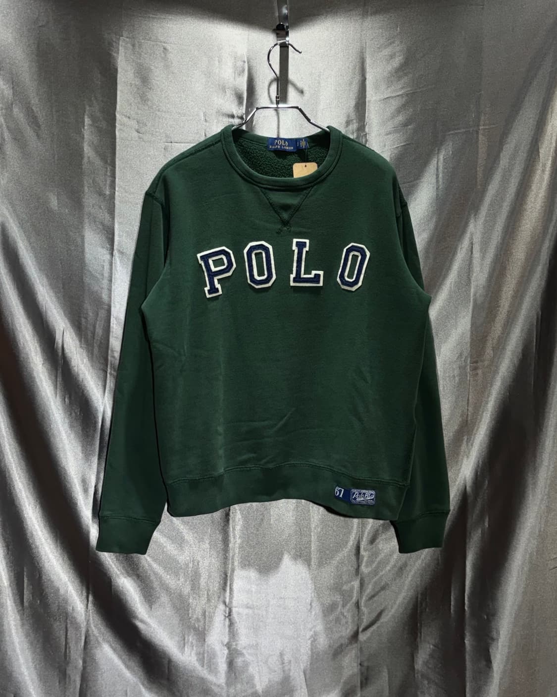 S 폴로랄프로렌 POLO 패치 딥그린 맨투맨 상품이미지2