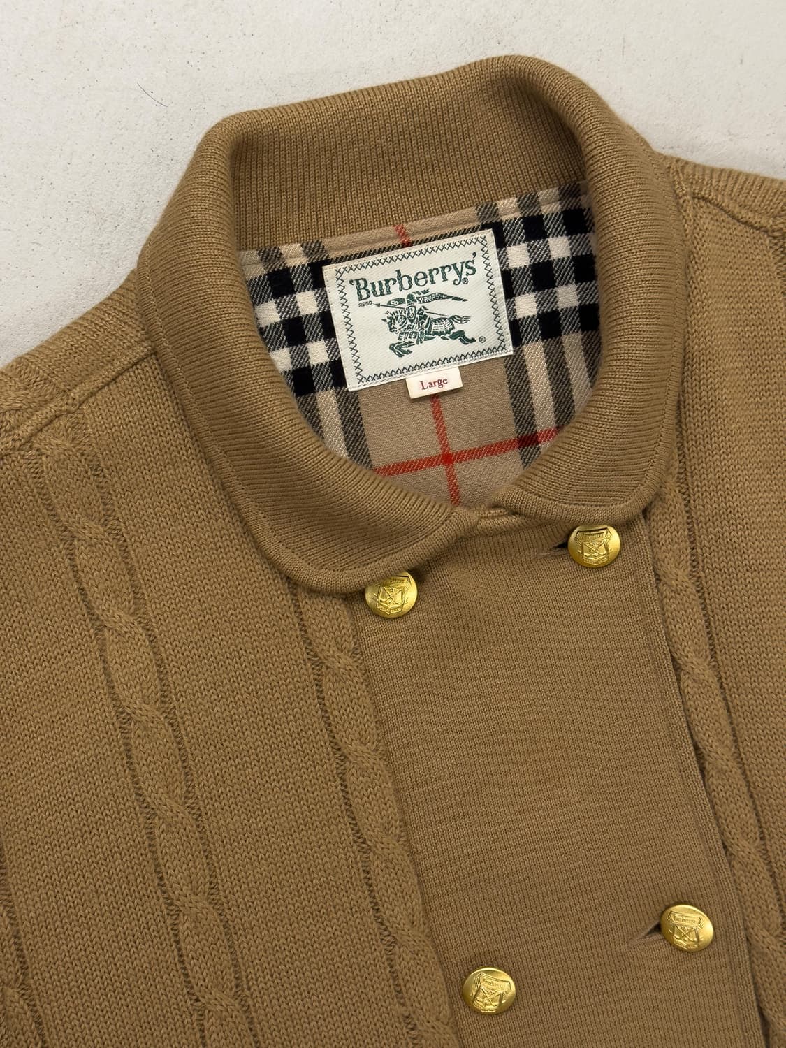 버버리 체크 스웨터 가디건 상품이미지4