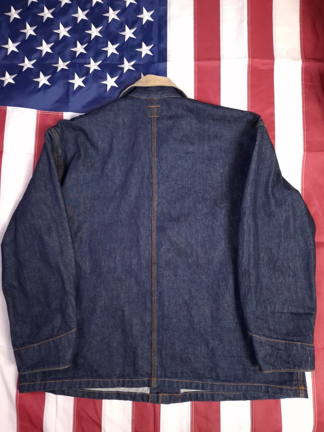 오리지날 새제품 오어슬로우 루즈핏 커버올 원워시 데님 자켓 상품이미지8