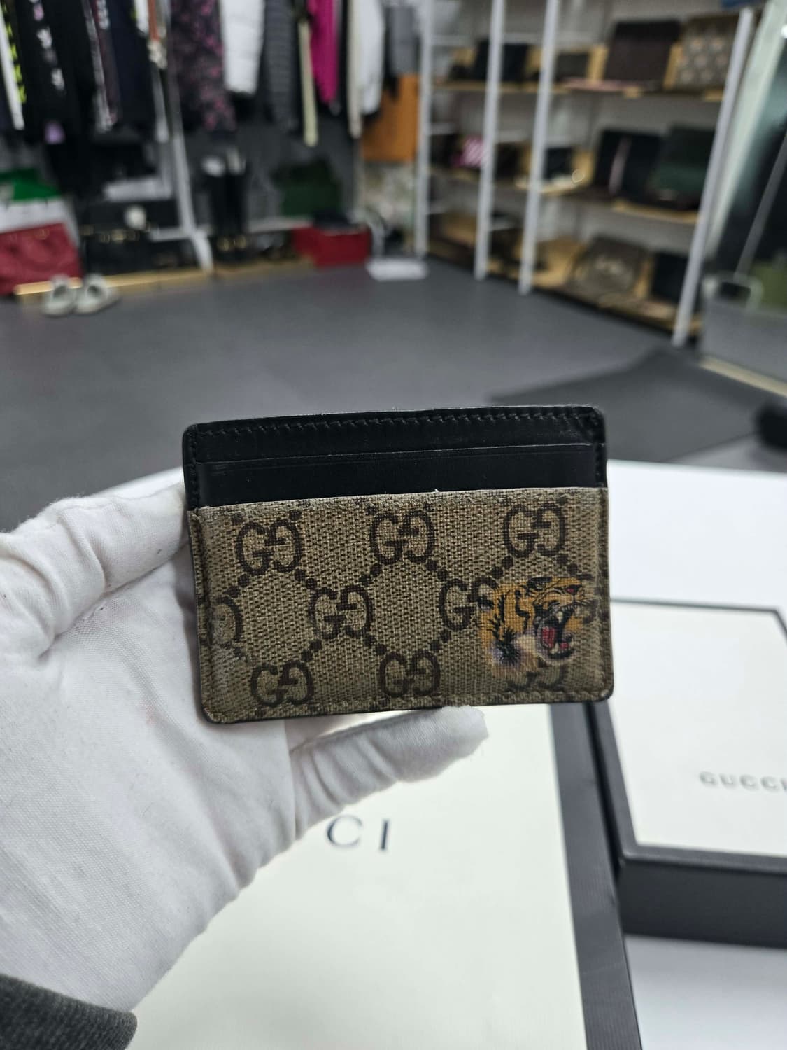 [정품]구찌 타이거 카드지갑 상품이미지1