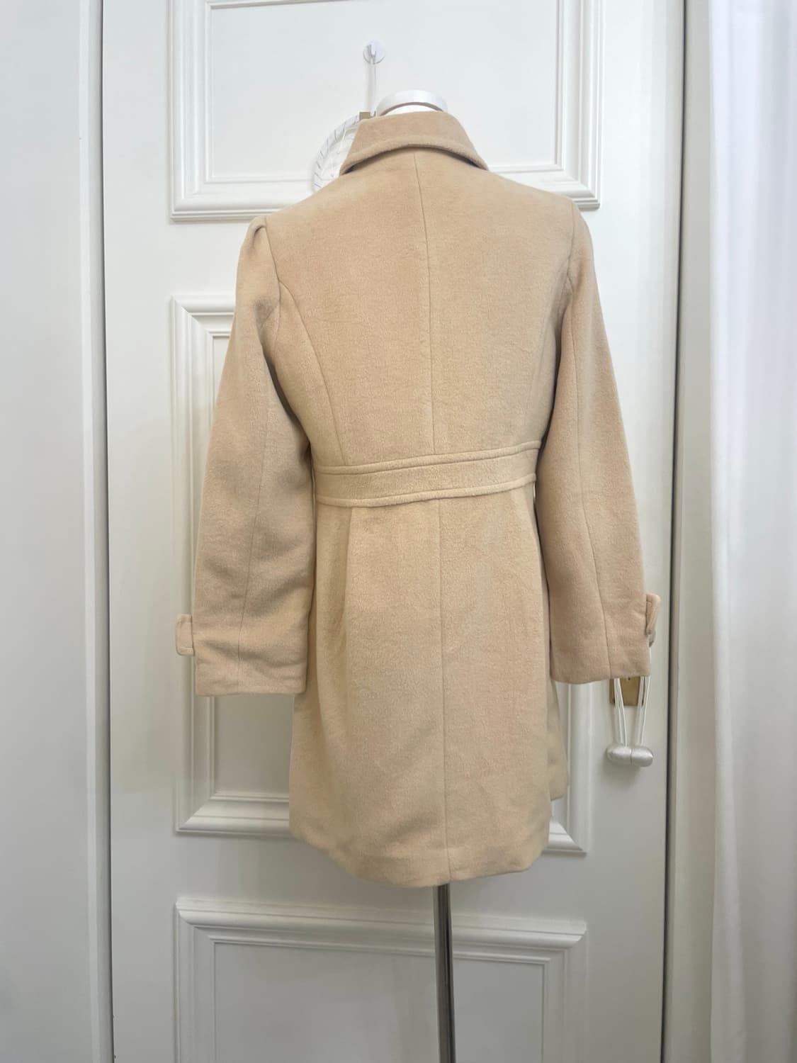 beige puff pleats lovely mori coat 상품이미지3
