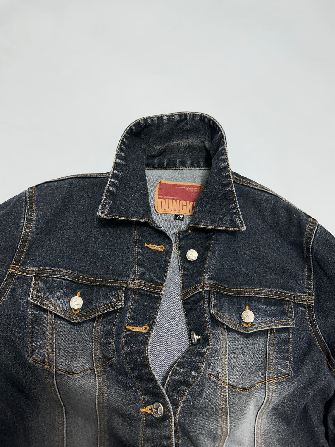DUNGKA 빈티지 워싱 데님 자켓 트러커 청자켓 상품이미지4