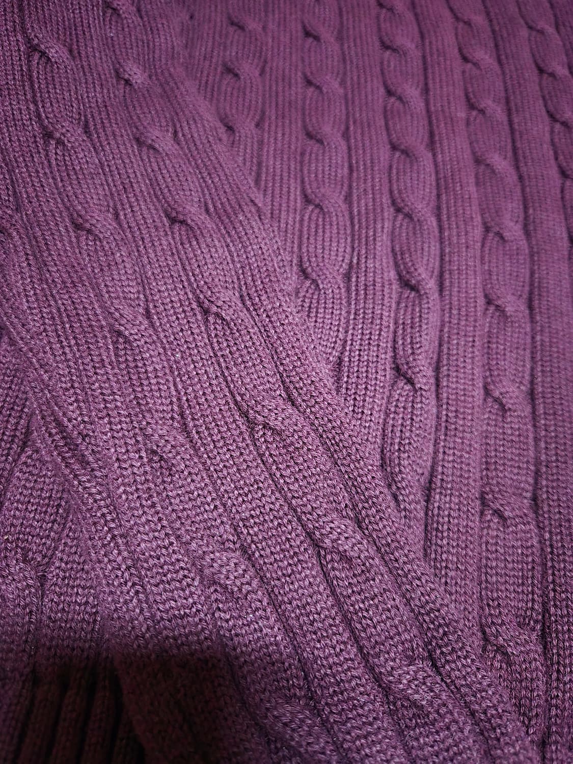 폴로 랄프로렌 정품 버건디 케이블 니트 상품이미지5