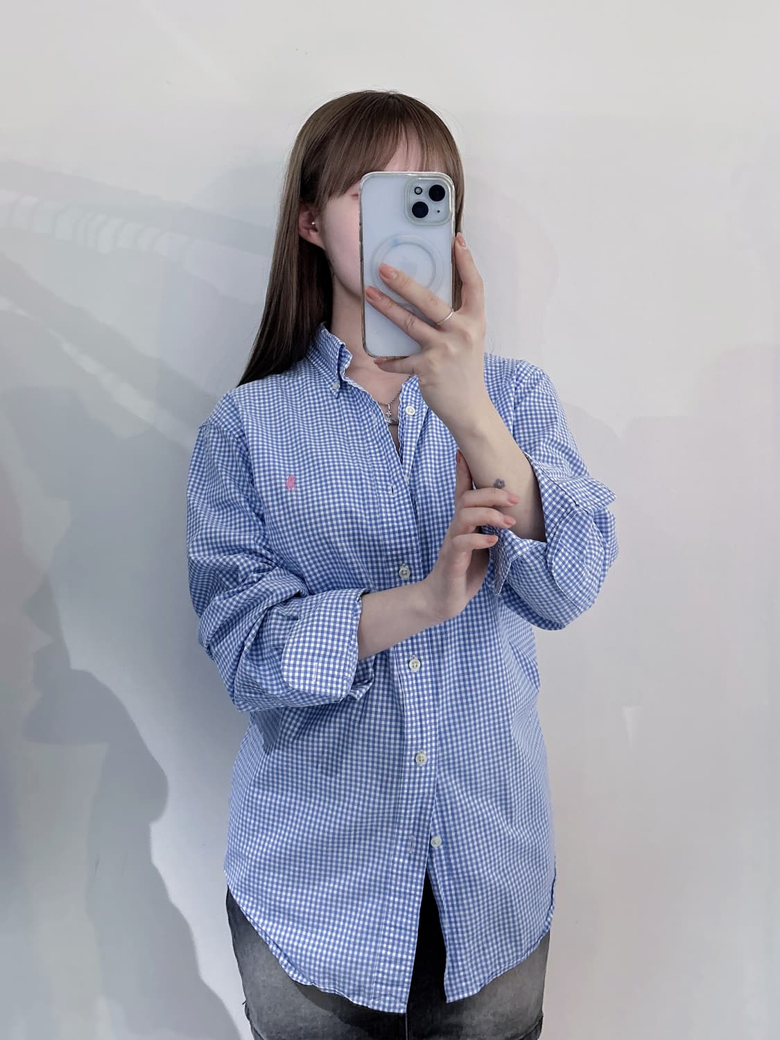 폴로랄프로렌 핑크포니 체크 셔츠 상품이미지1