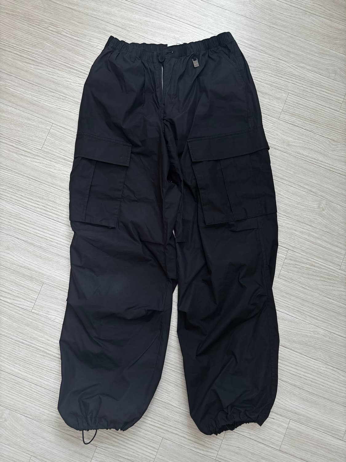 락케이크 파라슈트 카고 스트링 팬츠 블랙 S 상품이미지6