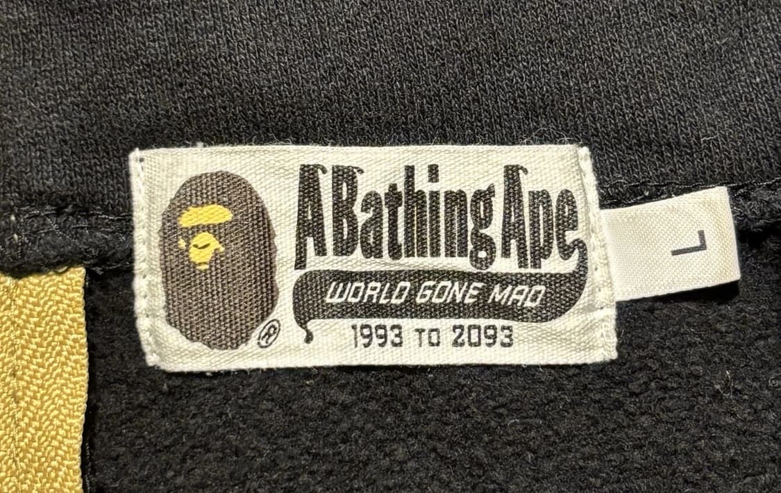 베이프 1st 카모 세퍼레이트 하프 카모 후드집업 황계 블랙 상품이미지6