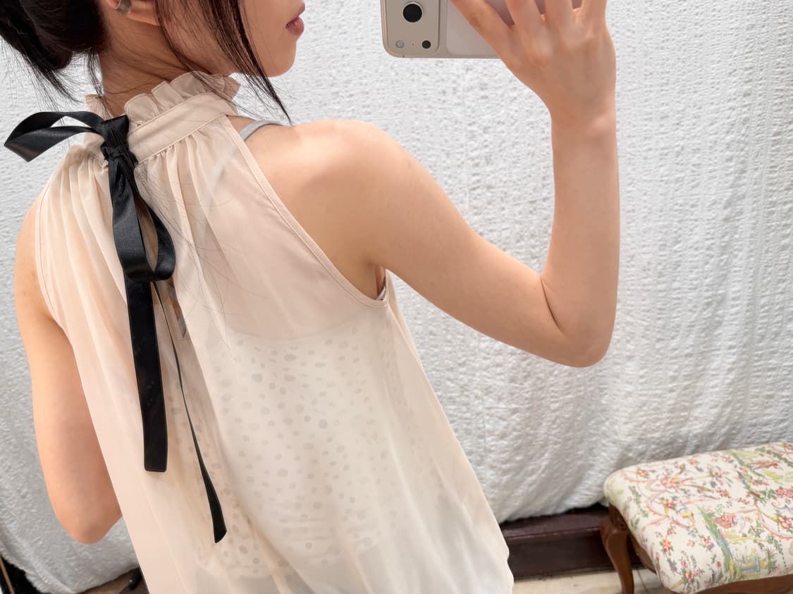 blush ribbon blouse 상품이미지4