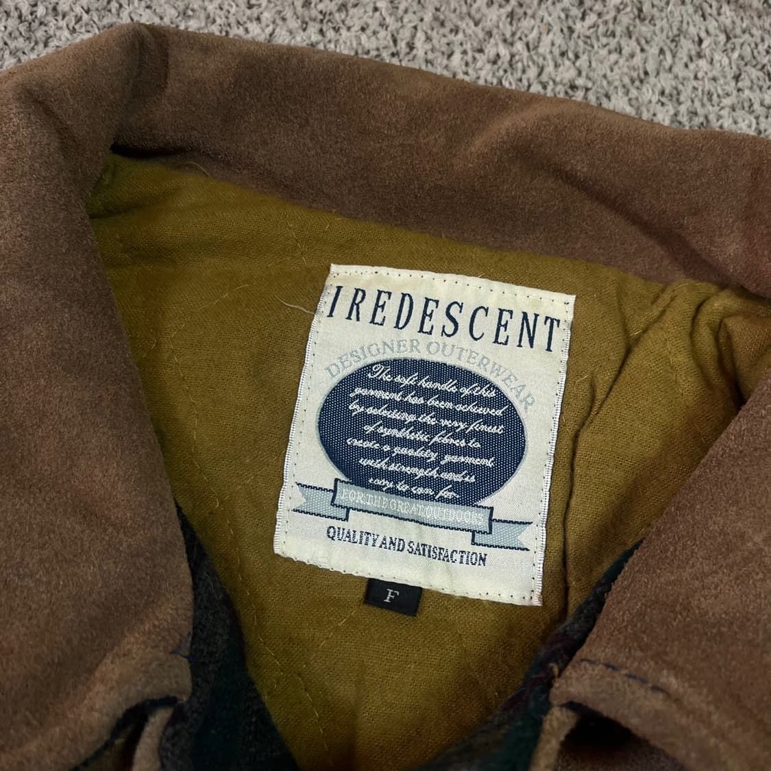 VTG 빈티지 페어아일 노르딕 스웨이드 하프 더플 코트 상품이미지4