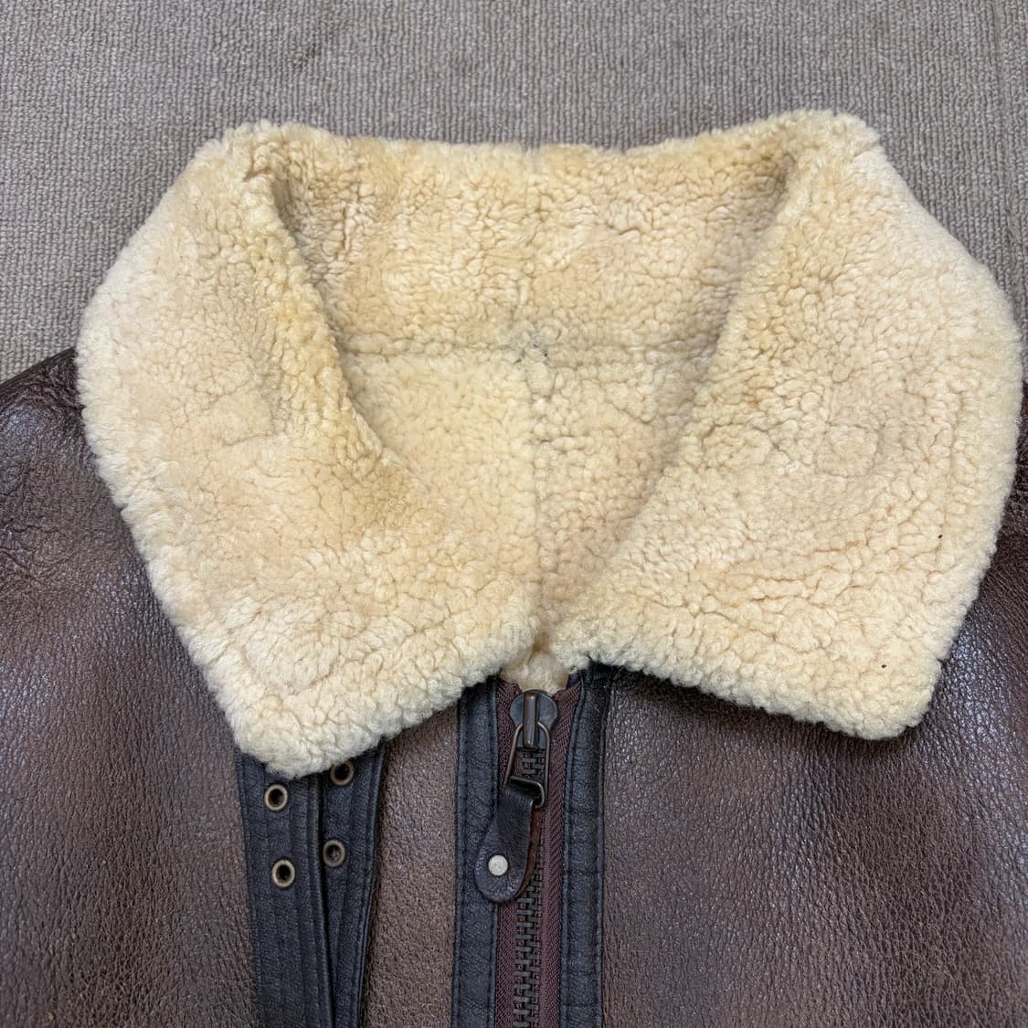 vintage B-3 레더 무스탕 상품이미지2