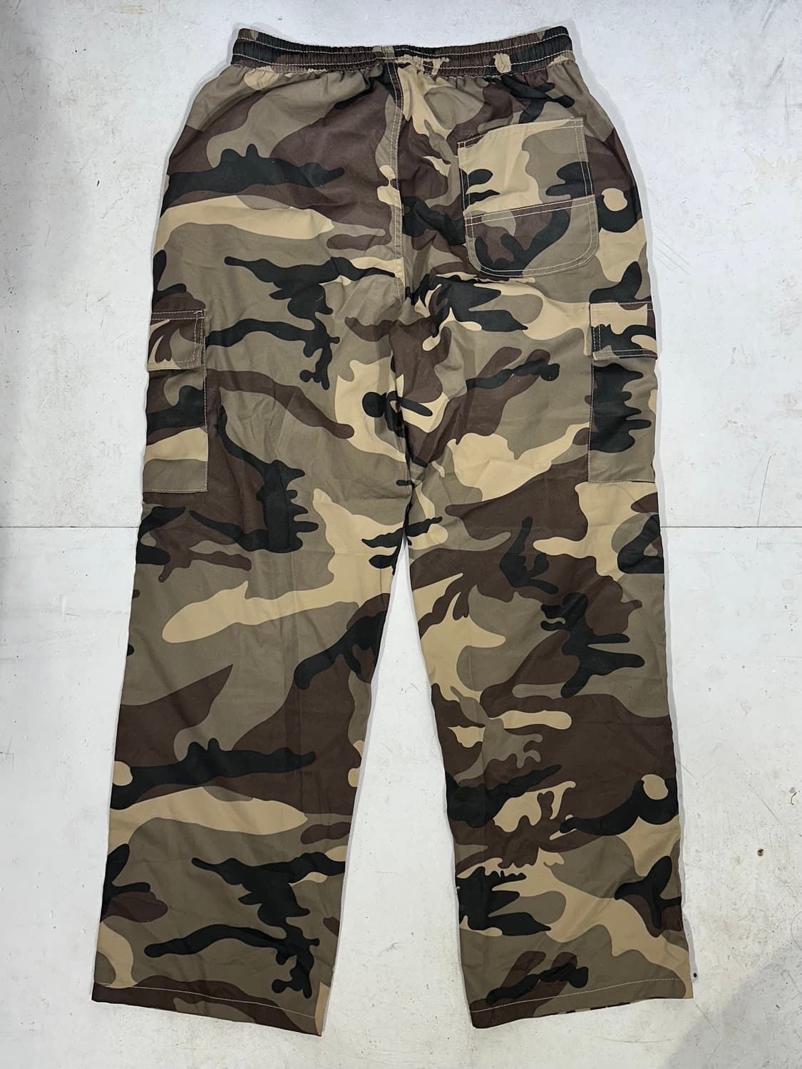 빈티지 베이지 밀리터리 카모 와이드 카고 팬츠 M 상품이미지5