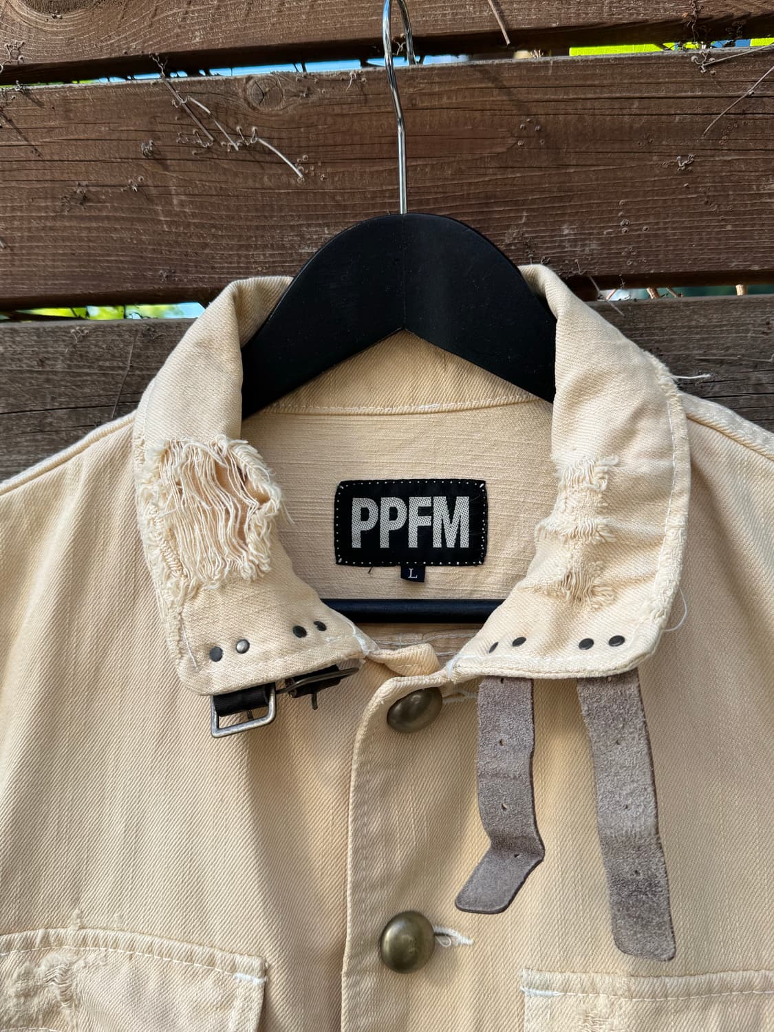 PPFM 디스트로이드 버클 데님자켓  상품이미지3