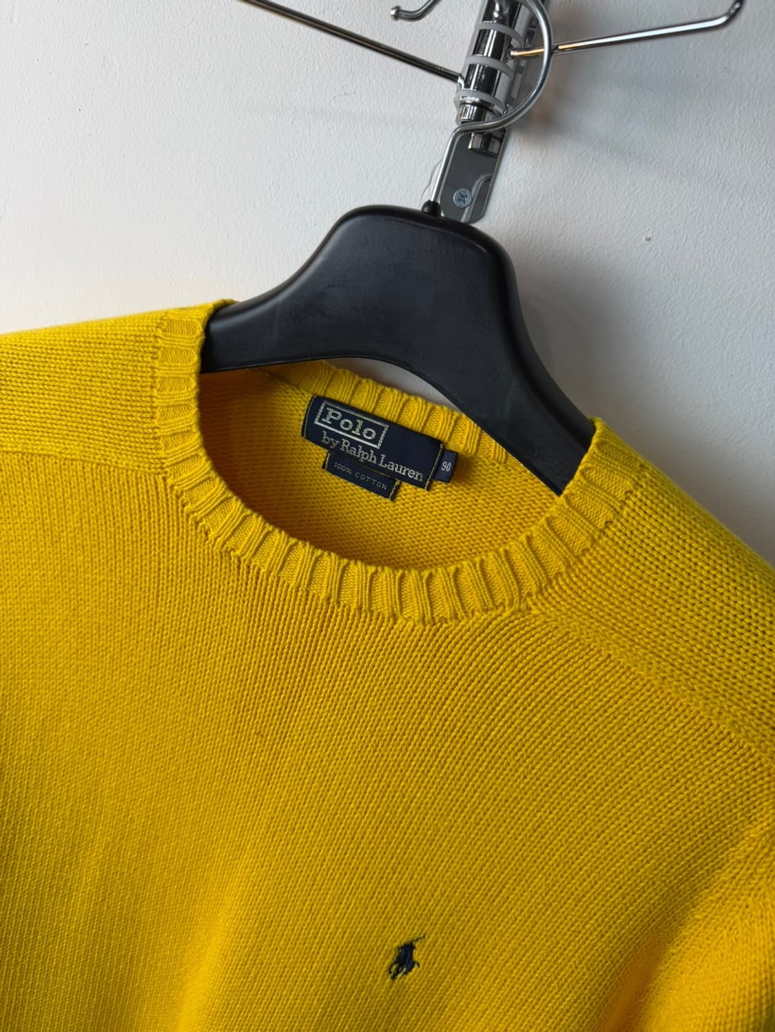 90s 폴로 랄프로렌 옐로우 코튼 니트  상품이미지3