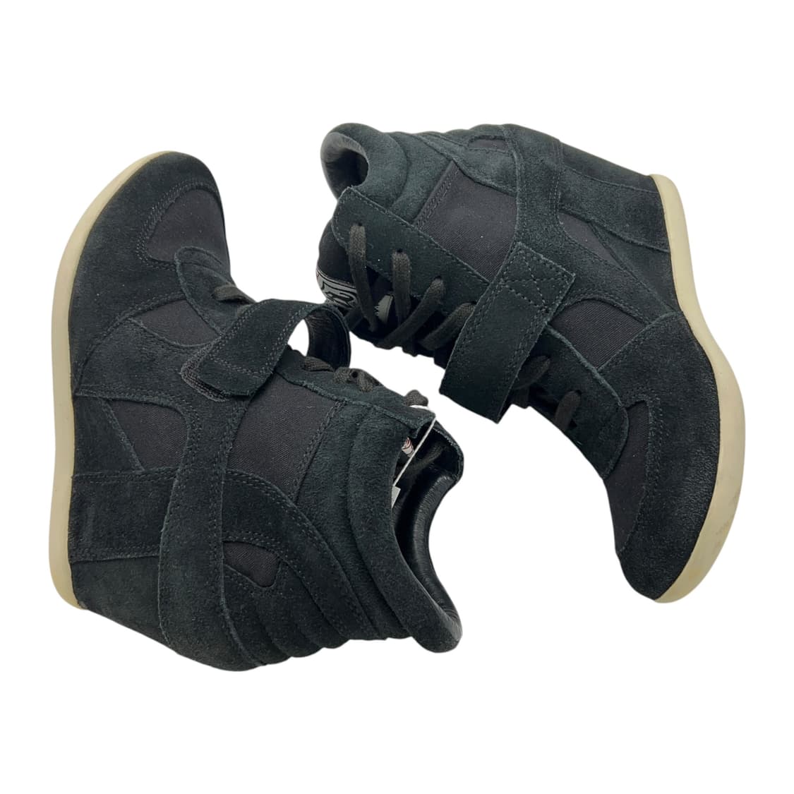 240 W 애쉬 보위 웨지 스니커즈 스웨이드 블랙 (EU37) 상품이미지2